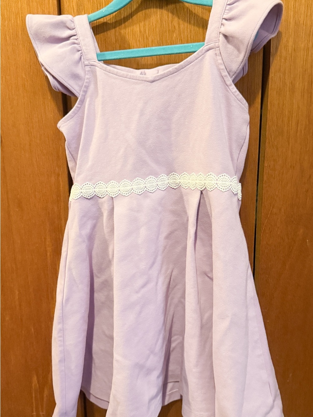 Janie and Jack Lavender Dress with White Lace Waist